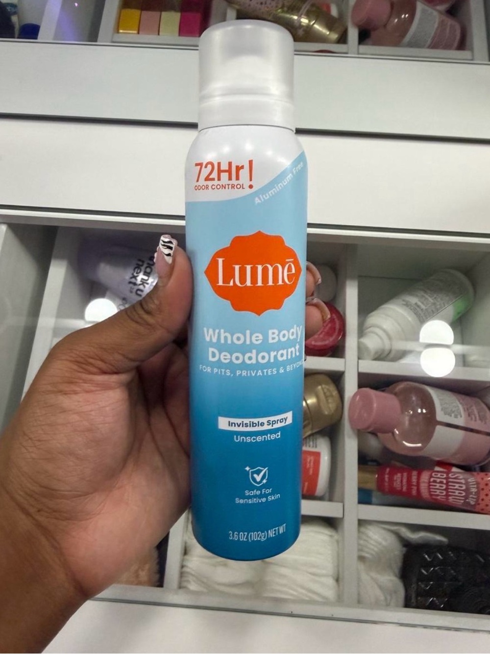 Unscented Whole Body Deodorant Spray - Blue